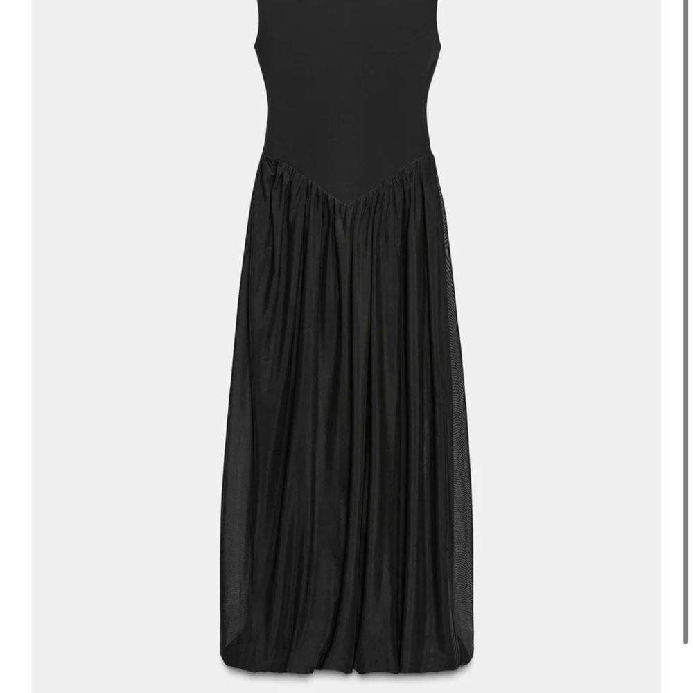 Zara Elegant Black Maxi Dress